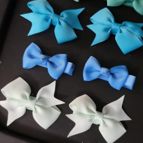 Pet or Toddler Hair Bow Sets All Blue 16 total... Bran New! - Picture 2 of 2